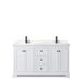 Wyndham Collection Avery 60" W x 22" D x 35" H Double Bathroom Vanity Set Wood/Marble in White | 35 H x 60 W x 22 D in | Wayfair