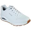 Sneaker SKECHERS "Uno - Stand on Air", Herren, Gr. 45, weiß, Lederimitat, sportlich, Schuhe, Freizeitschuh, Halbschuh, Schnürschuh mit Air-Cooled Memory Foam, Topseller
