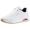 Sneaker SKECHERS "Uno - Stand on Air", Herren, Gr. 44, weiß (weiß, rot, blau), Synthetik, sportlich, Schuhe, Freizeitschuh, Halbschuh, Schnürschuh mit extra Dämpfung