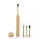 Fayet Electric Bamboo Toothbrush, IPX8 Waterproof, Smart Sonic Electric Toothbrush 3 Replaceable Bamboo Toothbrush Head，5 Mode Rechargeable Electric Bamboo Toothbrush for Adults and Kids