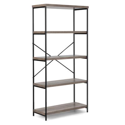 Costway 5-Tier Industrial Bookshelf Display Storag...