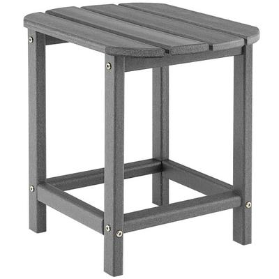 Costway 18 Inch Weather Resistant Side Table for Garden Yard Patio-Gray
