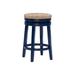 Maya Backless Swivel Counter Stool with Seagrass Seat