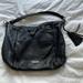 Coach Bags | Coach Avery Pebbled Black Leather Drawstring Hobo Bucket Bag Purse | Color: Black/Blue | Size: Os