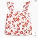 J. Crew Tops | J. Crew Women’s White With Red Floral Sleeveless Top Ruffled & Shirred Strap | Color: Red/White | Size: L