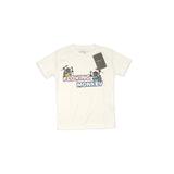 FLOW SOCIETY Short Sleeve T-Shirt: White Print Tops - Kids Boy's Size X-Small