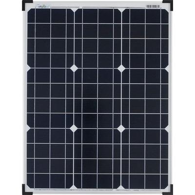 Solarmodul OFFGRIDTEC "50W MONO 12V Solarpanel", schwarz (baumarkt), Solarmodule, extrem wiederstandsfähiges ESG-Glas