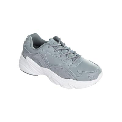 Sneaker ATHLECIA "CHUNKY Leather Trainers", Gr. 36, grau (grau, weiß), Leder, casual, Schuhe, im sportlichen Style