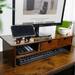 Wood Computer Monitor Stand Desktop Organizer with Drawer