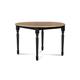 Table extensible ronde bois D115 cm avec 1 allonge et Pieds tournés