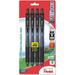 Pentel Energel-X Retractable Liquid Gel Pen 0.7Mm Medium Line Metal Tip Black 4 Pack (Bl107bp4a)