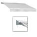 Awntech DM8-US-GW 8 ft. Destin with Hood Manual Retractable Awning Gray & White - 78 in.