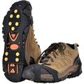 Aosijia Ice Snow Gripper Overshoes Spike Grips Cleats 10 Tooth Crampons Stretch Non-slip Footwear US5-8