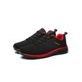 Woobling Mens Sneakers for Jogging Workout Fitness Lightweight Breathable Slip On Gym Athletic Tennis Shoes Black Red 9