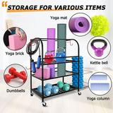 Yoga Mat Storage Rack Home Gym Equipment Storage Organizer Yoga Mat Holder