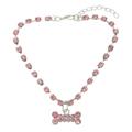 OUNONA Chain Dog Pet Puppy Collar Rhinestone Necklace Collar Jewelry Necklace Cat Crystal Necklace Jewelry Jewelry Harness