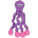 SmartPetLove Snuggle Puppy Tender-Tuffs Tug - Extra Large Stretchy Purple Octopus Tough Dog Toy - Great for Fetch and Durable for Tug of War