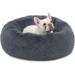 Calming Dog Beds for Small Medium Large Dogs - Round Donut Washable Dog Bed Anti-Slip Faux Fur Fluffy Donut Cuddler Anxiety Cat Bed Fits up to 15-100 lbs