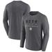 Men's Fanatics Branded Heathered Charcoal Brooklyn Nets Where Legends Play Iconic Practice Long Sleeve T-Shirt