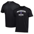 Men's Under Armour Black Northwestern Wildcats Soccer Arch Over Performance T-Shirt