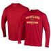 Men's Under Armour Red Maryland Terrapins Wrestling Arch Over Performance Long Sleeve T-Shirt