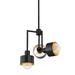 3 Light Pendant Soft Black/Gold Leaf Finish Troy Lighting F8716-Sbk/Gl