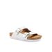 Women's Cambridge Doble Strap Slide Sandal by Eastland in White (Size 8 M)