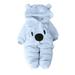 Jumpsuit Boy Hooded Solid Girl Romper Baby Velvet Cartoon Bear Girls Outfits&Set