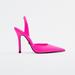 Zara Shoes | Barbie Pink Zara Slingback Heels | Color: Pink | Size: 7.5