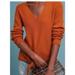 Anthropologie Sweaters | Anthropologie Moth Sweater Burnt Orange V Neck Women’s Sweater Size S Pre-Owned | Color: Orange | Size: S