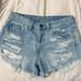 American Eagle Outfitters Shorts | Aeo American Eagle Hi-Rise Festival Destroyed Denim Shorts Cut Offs Fringe | Color: Red | Size: 4