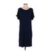 Boohoo Casual Dress - Shift: Blue Solid Dresses - Women's Size 4