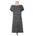 Ann Taylor LOFT Casual Dress - A-Line: Gray Tweed Dresses - Women's Size Small