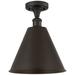 Ballston Cone 12" Semi-Flush Mount - Oil Rubbed Bronze - Oil Rubbed B