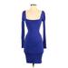 sexy mama maternity Casual Dress - Bodycon: Blue Dresses - Women's Size 1