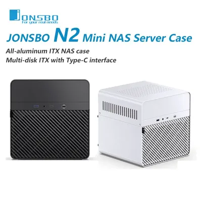 JONSBO-SEE ITX Mini NAS Server Small Case Valise en aluminium tout-en-un Boîtier portable 5