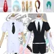 Costume Cosplay Homme et Femme Perruque Combinaison Tenue Uniforme Ceinture 007 ki no Kuni