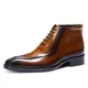 Bottes de Luxe en Cuir group pour Homme Chaussures à Fermeture Éclair Latérale Tendance