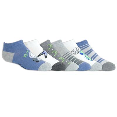 Skechers 6 Pack Kids' Space Low Cut Socks | Size Small | Spandex