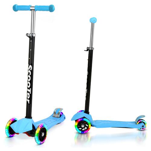 SWANEW Kinderroller Funscooter Tretroller Kickroller 3-Rad-Kinderroller LED-Räder bis 50 kg