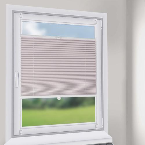 Sekey - Klemmfix Plissee Faltrollo ohne Bohren Fenster Tür Plisseerollo Plisee, Khaki, 80 x 100cm