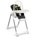 Costway 4-in-1 Foldable Baby High Chair with 7 Adjustable Heights and Free Toys Bar-Black