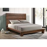 Sergei Dark Brown Platform Bed with Solid Block Legs