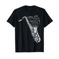 Saxophon mit Katzen Saxophon Spieler Katzenbesitzer Saxophon T-Shirt