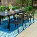 7/9-Piece Outdoor Dining Table Sets with Expandable Rectangular Metal Dining Table & 6/8 Dining Chairs