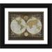 Medley Elizabeth 14x12 Black Ornate Wood Framed with Double Matting Museum Art Print Titled - World Map