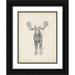 Harper Ethan 15x18 Black Ornate Wood Framed with Double Matting Museum Art Print Titled - Moose Study