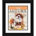 Sheena Pike Art 20x24 Black Ornate Wood Framed with Double Matting Museum Art Print Titled - Hello Autumn - Autumn Greetings Fox