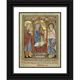 Unknown 12th Century English Illuminator 25x32 Black Ornate Wood Framed with Double Matting Museum Art Print Titled - The Presentation in the Temple