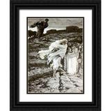 Tissot James 19x24 Black Ornate Wood Framed with Double Matting Museum Art Print Titled - Peter and John Run To The SepulMuseume